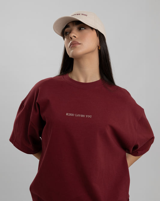 CAMISETA AMOR BURGUNDY